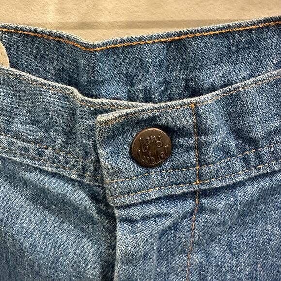 VTG 70s Landlubber Denim Maxi Skirt High Waist Cottage Hippie Retro Boho Medium - Picture 5 of 11